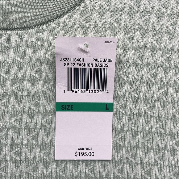 Michael Kors Monogram print mint sweater dress - Picture 2 of 4